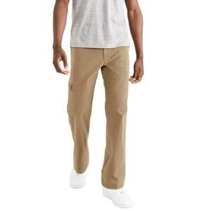 Dockers Men's Khaki Cotton Blend Smart 360 Flex Straight Cargo Pants Size‎ 38